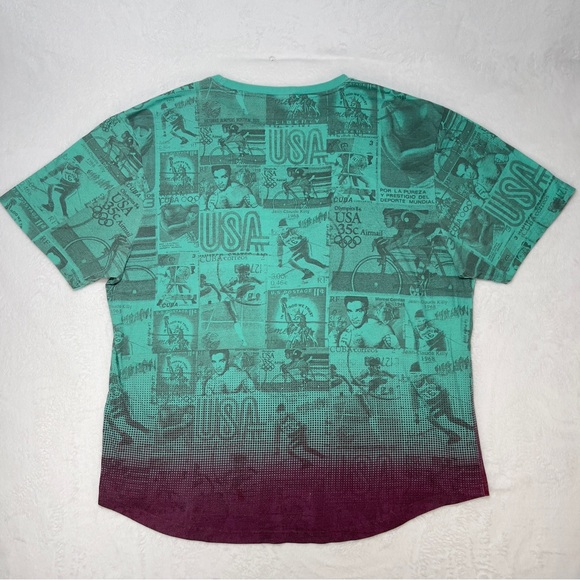Enyce Shirt All Over Print Mens 4X 1968 Olympics Stamp Collection Sports - Picture 3 of 13